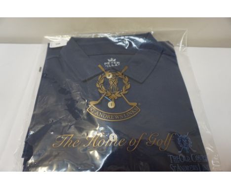 GOLFING INTEREST - NEW AND UNUSED PETER MILLAR MOUNTAINSIDE ST ANDREWS LINKS POLO SHIRT
in Seaside Wash Atlantic blue, with l