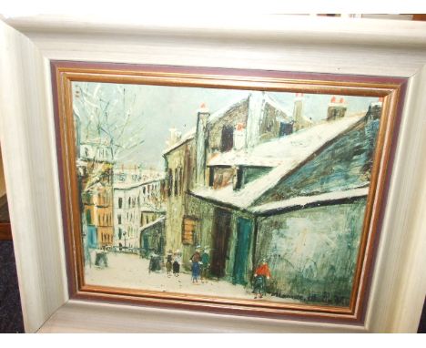 'LA MAISON DE MIMI' AFTER MAURICO UTRILLO (1885-1955) KODAK PATHE AWARD BERKHAMSTED 13'X10' ON CANVAS LITHOGRAPH?