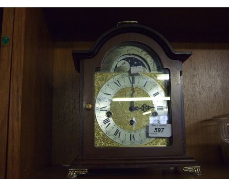 BRACKET CLOCK WITH MOON PHASE (KEY IN OFFICE)