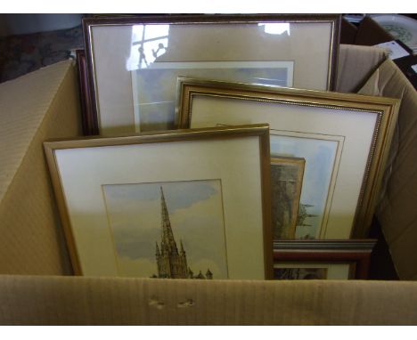 BOX OF PRINTS ETC