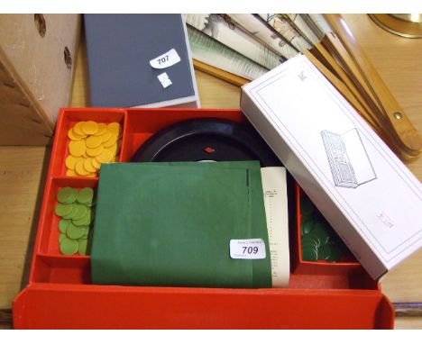 BOXED PLAYING CARD SET AND ROULETTE SET