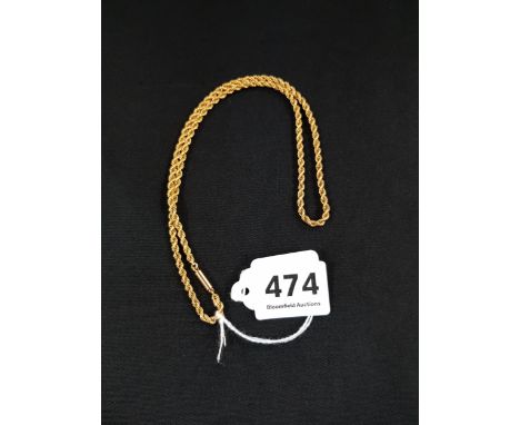 9 CARAT GOLD CHAIN 17" CIRCA 5.9G 