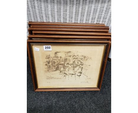 6 LOCAL SIGNED R D BEATTIE PRINTS 