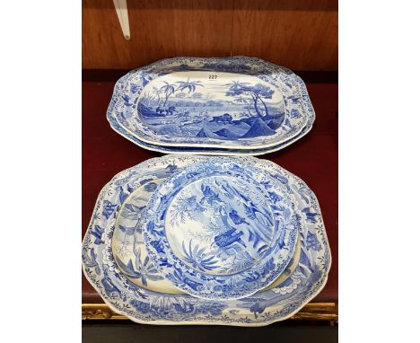 QUANTITY OF SPODE PLATTERS 