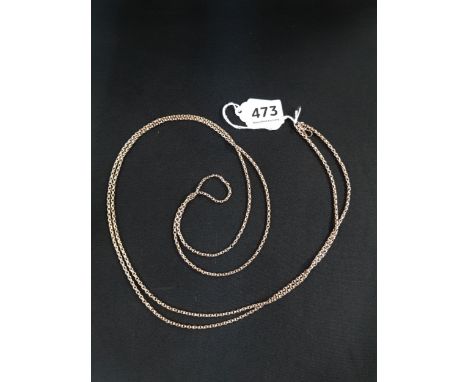 ANTIQUE 9 CARAT GOLD GUARD CHAIN 60" 