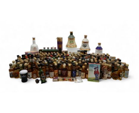 SCOTCH WHISKY MINIATUTRES To Include Highland Fusilier, Queen Anne, Finlaggan Together With Miniature Spirits And Liqueurs An