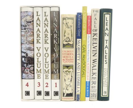 GRAY, ALASDAIR&nbsp;LANARK: A LIFE IN FOUR BOOKS Canongate Books, Edinburgh, 2001, first edition of the four-volume set, hous