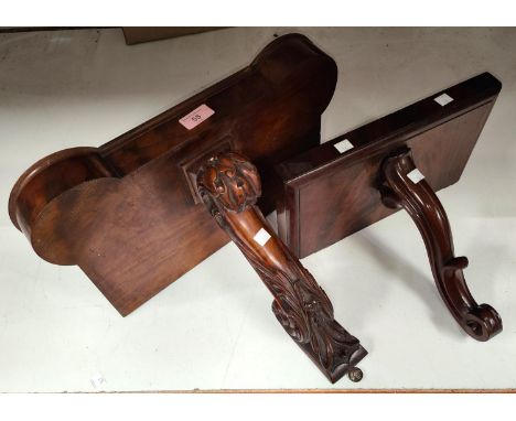 A Regency mahogany clock bracket, and another 