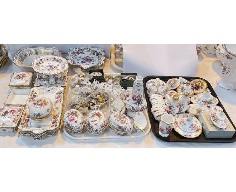 A selection of Hammersley "Dresden Sprays" and similar china:&nbsp; dishes; trinket ware; sandwich plates; miniature items; s