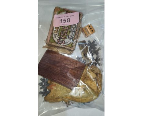 A selection of vintage dice games; etc. 