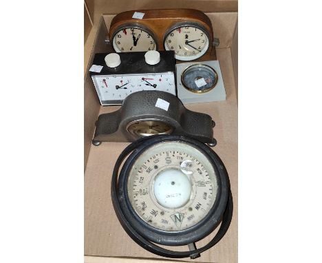 A gimble compass; a pewter clock; etc. 