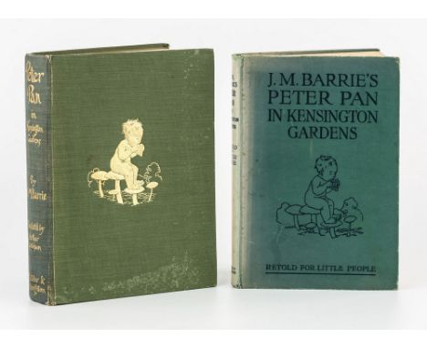 Barrie, J. M.; Rackham, Arthur (illustrator), 'Peter Pan in Kensington Gardens', Hodder and Stoughton, c.1910, olive cloth bo