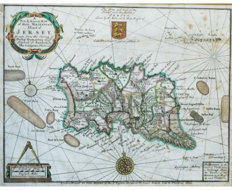 Philip Dumaresq and Thomas Lempriere, 'A New and Accurate Map of their Majesties Island of Jersey....', hand coloured engrave