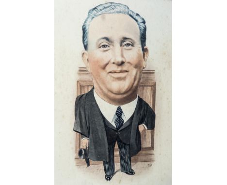 Louis Le Ray (British, b.1894), Caricature portrait of a gentleman
, watercolour, signed 'Le Ray' lower right
, 21½ x 14½in. 