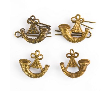 Two pairs of Guernsey Militia epaulettes, with strung bugle emblems. (4)