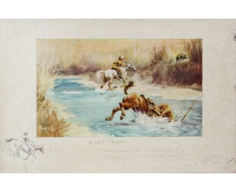 after Charles Johnson Payne 'Snaffles' (British, 1884-1967), four signed colour lithographs laid onto pictorial mounts, compr