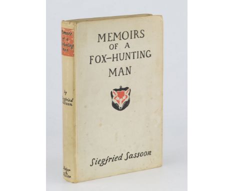 Sassoon, Siegfried, 'Memoirs of a Fox-Hunting Man', pub. Faber and Faber, 1929, black embossed titles with front profile of a