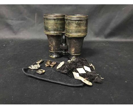 WWII GAS MASK MARKED FOR THE HOME OFFICEalong with four pairs of binoculars, a number of Boys Brigade badges and cufflinks an