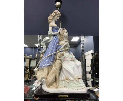 LARGE CERAMIC FIGURAL LAMP