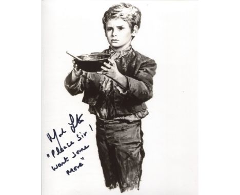 Oliver! 8x10 inch photo from one of the great British musicals, signed by actor Mark Lester who has added the immortal line C