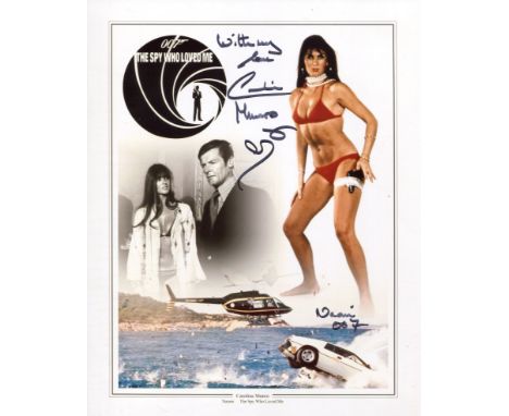 007 James Bond 8x10 The Spy Who Loved Me montage photo signed by Caroline Munro. Good condition Est.