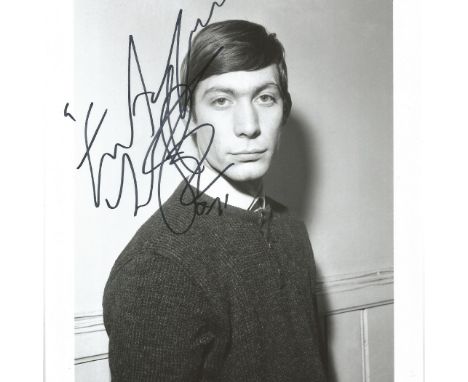 Charlie Watts signed 12x8 B/W photo. Charlie Watts is best known as the drummer for the Rolling Stones. Good condition Est.