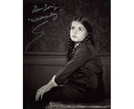 The Addams Family 8x10 photo signed by actress Lisa Loring who played Wednesday in the series. Good condition Est.