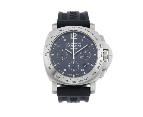 Panerai, a stainless steel a limited edition Luminor Daylight Chronograph wrist watch, number 138/1000, reference OP6665, ser