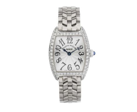 Franck Muller, an 18ct gold diamond set Cintrée Curvex bracelet watch, reference 2251 QZ D, case number 809, Swiss convention