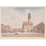 Eduard Hildebrandt (1818 Danzig - 1869 Berlin) Palazzo Vecchio in Florenz