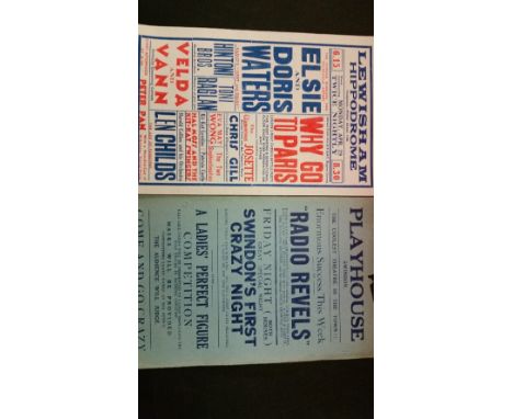 THEATRE PROGRAMMES & HANDBILLS, Music Hall & Variety selection, 1930's-1940's, inc. East Ham Place, Reading Palace Theatre of
