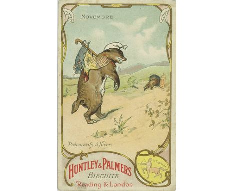 Cigarette & Trade Cards - HUNTLEY & PALMER, odds, inc. Biscuits with Travellers, Various Countries, Hunting, Animals, Marie a