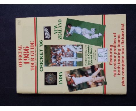 Autographs - CRICKET, signed brochure for 1986 tour by India (4) & New Zealand (6) to UK, inc. Shastri, Gavaskar, Patil & Ven