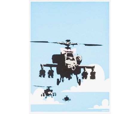 Banksy (British b,1974), 'Happy Choppers', 2003, screen print in colours on wove paper, numbered from an edition of 750 in pe