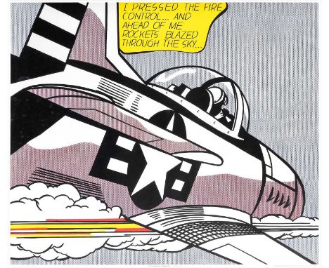 Roy Lichtenstein (American 1923-1997), 'Whamm!!', 1963, diptych, offset lithograph in colours on Huntsman Superwhite Cartridg