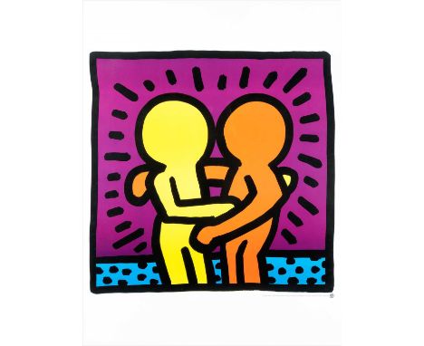 Keith Haring (American 1958-1990), ‘Untitled (Best Buddies)’, 1987, offset lithograph in colours, published by The Estate of 