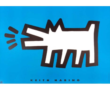 Keith Haring (American 1958-1990), ‘Barking Dog’, 1994, offset lithograph in colours on paper. published by The Estate of Kei