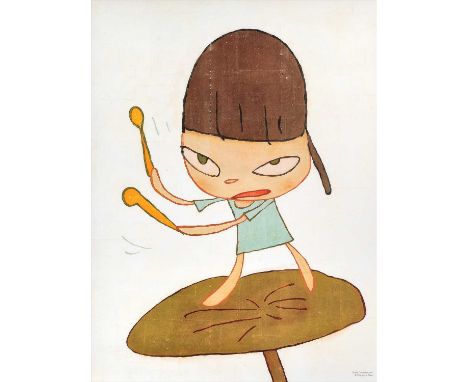 Yoshitomo Nara (Japanese b.1959), 'Marching On A Butterbur Leaf', 2019, offset lithograph in colours on archival paper, from 