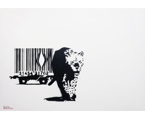 Banksy (British b.1974), 'Barcode', 2003, screen print on paper, signed and numbered from an edition of 150 in pencil, publis