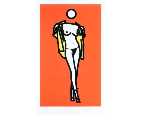 Julian Opie (British b.1958), 'Woman Taking Off Man's Shirt. 5', 2003, screen print in colours on paper, published by K21 Kun
