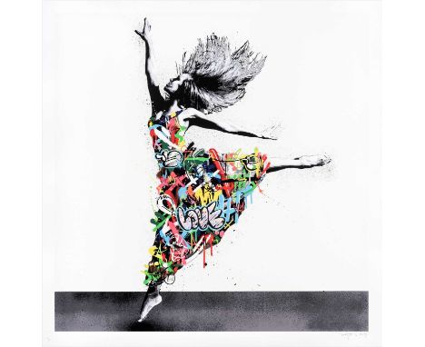 Martin Whatson (Norwegian b.1984) 'Dancer (White)' 2015, screen print in colours on 350gsm Somerset Satin paper, signed, date