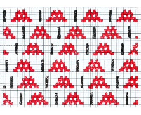 Invader (French b.1969), 'Homeworks', 2006, screen print in colours on wove paper, numbered from an edition of 100 in pencil,