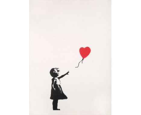 Banksy (British b.1974), 'Girl With Balloon', 2004, screen print in colours on paper, numbered from an edition of 600 in penc