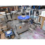 Premier Labelers, Small Bottle Filling, Assembly & Labelling Line. Model PM100W, S/N 903109.
