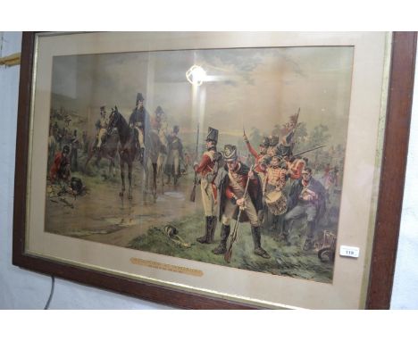 A print, Wellington at Waterloo!, another, The Meet at Blagdon, four facsimile maps and four facsimile sporting prints (10) 
