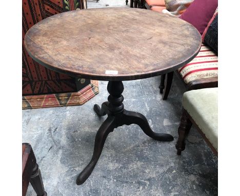 A George III mahogany birdcage tripod table, 76 cm diameter 