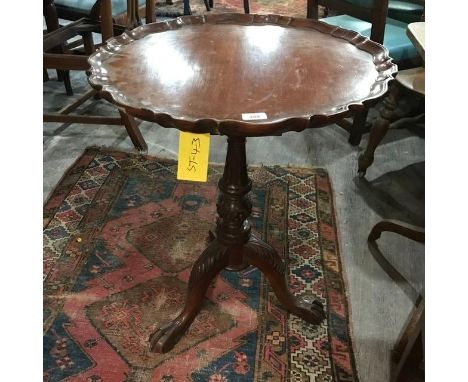 A George III style birdcage tripod table, 60 cm diameter 