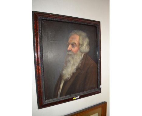 Continental school, a bust portrait of a bearded gentleman, oil on canvas, 58 x 49 cm 