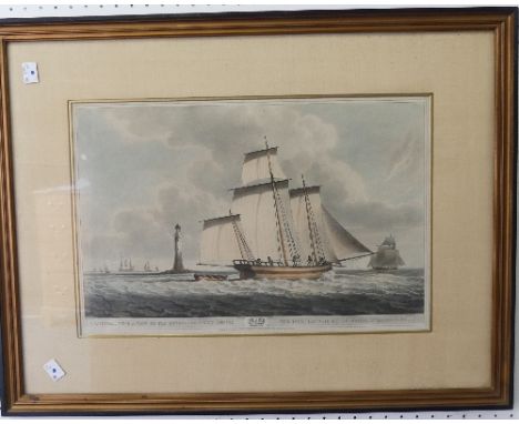 After Dom'k Serres, RA., Marine interest, an Antiquarian a hand coloured lithograph, titled in English and French: "A LUGGER,