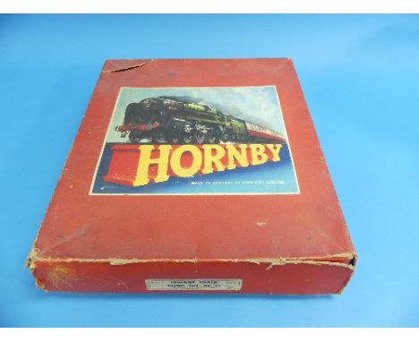 A Vintage Hornby O Gauge Model Railway Goods Set No. 55, in original box, together with a collection of mostly boxed rolling 